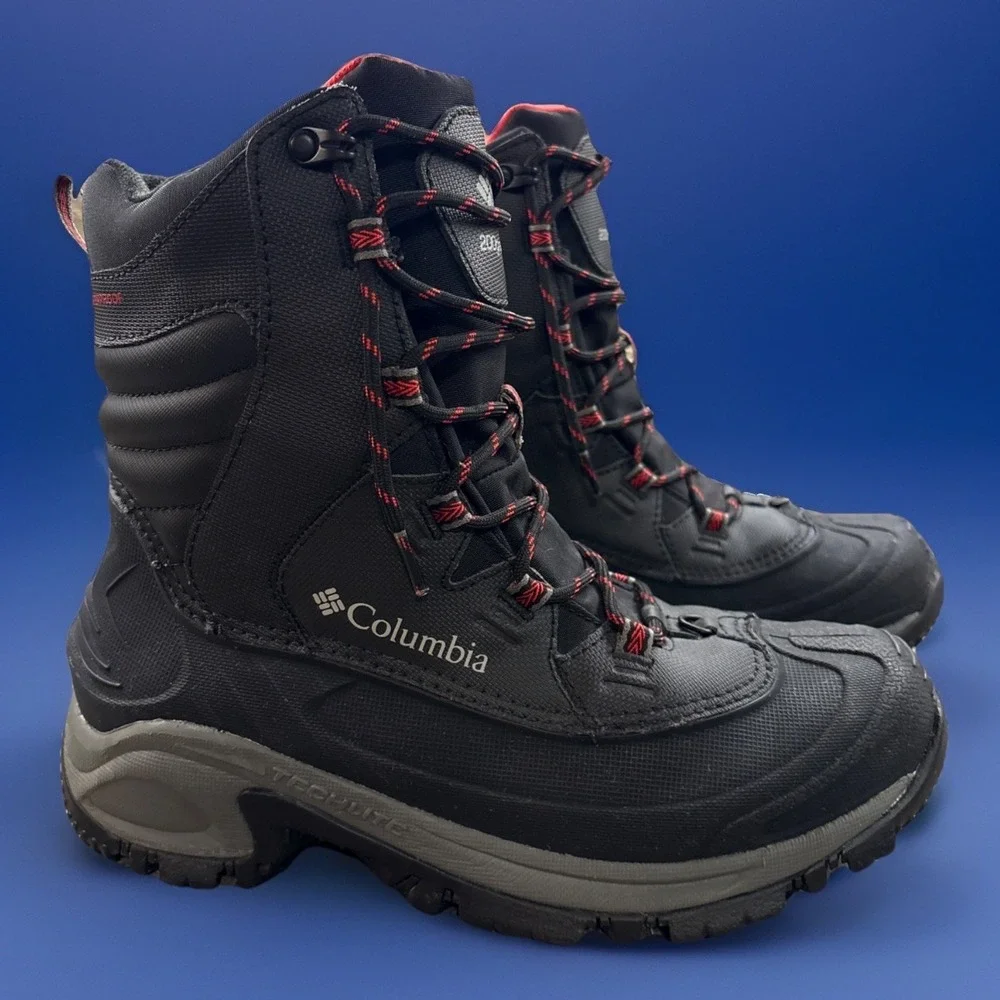 Columbia 200 Gram Snow Boots Men's Sz 7 Black TechLite Omni Grip Waterproof